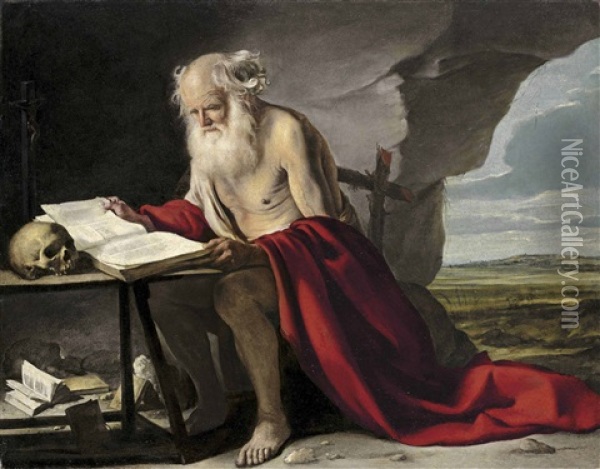 Saint Jerome Oil Painting - Dirk Dalens the Elder