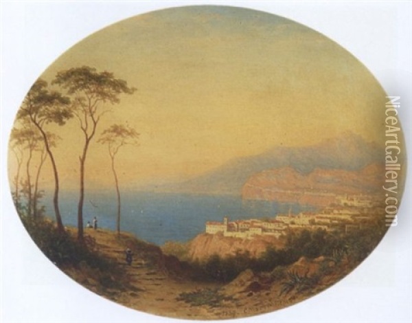 Am Golf Von Neapel Bei Sorrent Oil Painting - Carl Morgenstern