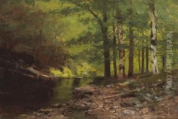 Quiet Creek Oil Painting - Julian Walbridge Rix