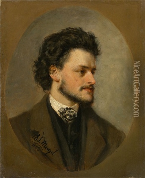 Portrait Des Malers Paul Meyerheim Oil Painting - Adolph von Menzel