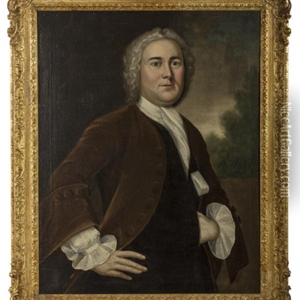 Portrait Of Dr. John Greenleaf Of Boston Oil Painting - Joseph Badger