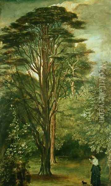 The Cedar Tree, 1868-69 Oil Painting - George Frederick Watts