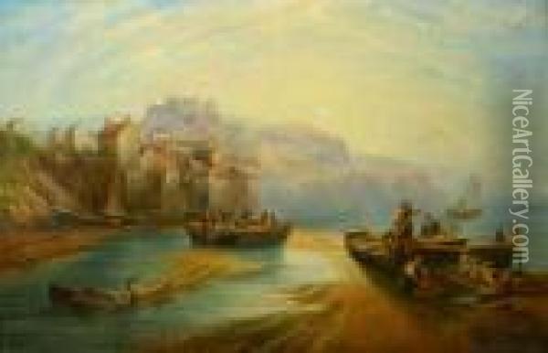 Robin Hoods Bay Oil Painting - John Wilson Carmichael