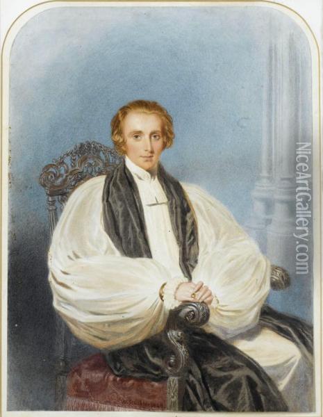 Portrait Of A Clergyman Oil Painting - William Butler