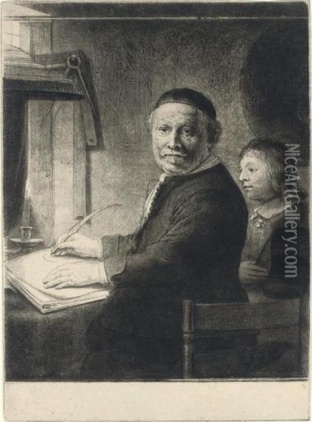 Lieven Willemsz. Van Coppenol, Writing-master Oil Painting - Rembrandt Van Rijn