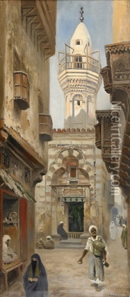 Orientalisk Grand Oil Painting - Frans Wilhelm Odelmark