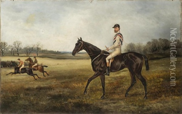 Jockey Et Pur Sang Arabe Oil Painting - Henry Frederick Lucas Lucas