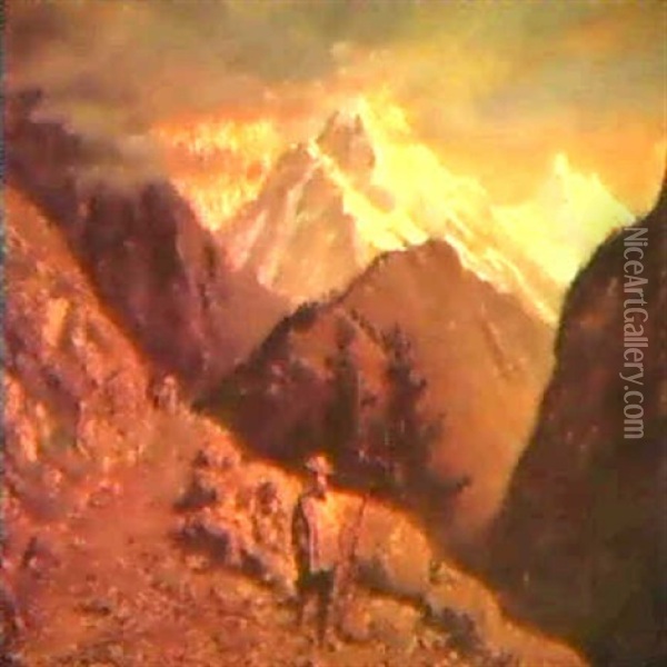 Berger En Montagne Oil Painting - Gustave Courbet