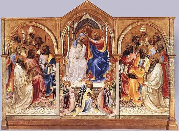 Coronation of the Virgin and Adoring Saints I Oil Painting - Lorenzo Monaco