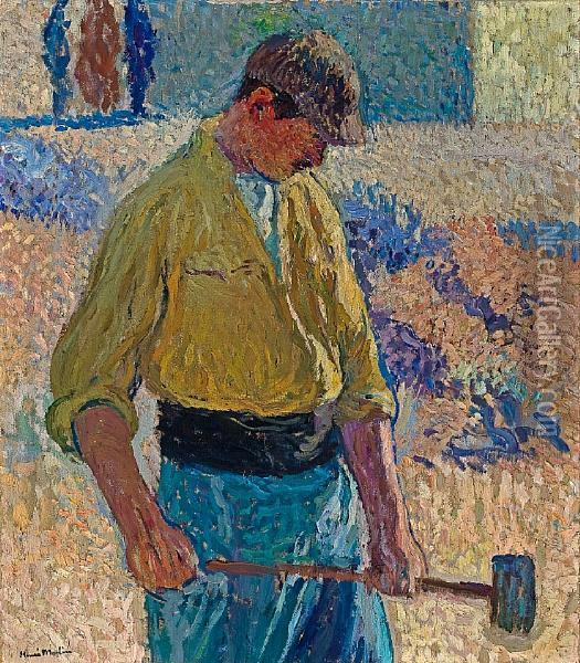 L'ouvrier Oil Painting - Henri Martin