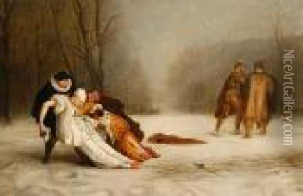 Duel After The Masquerade Oil Painting - Jean-Leon Gerome