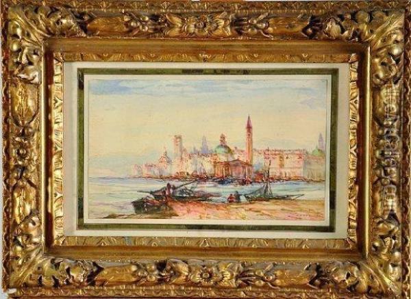 vue De Venise Oil Painting - Felix Ziem