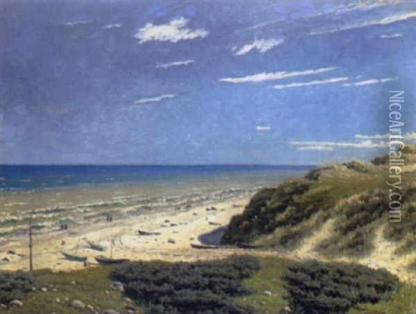 Kustenlandscaft Mit Dunen Oil Painting - Carl Ludvig Thilson Locher