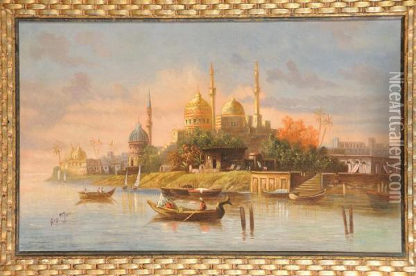 Girga Sul Nilo Oil Painting - Georg Macco
