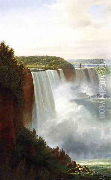 View of Niagara Falls Oil Painting - Ferdinand Richardt