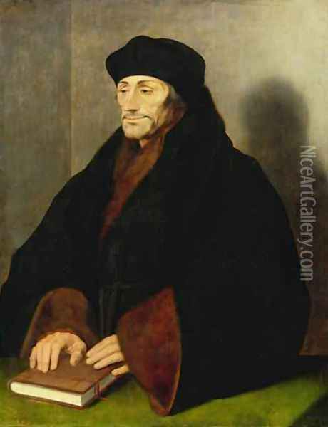 Erasmus of Rotterdam Oil Painting - Hans Holbein the Younger