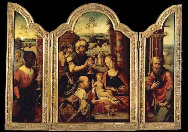 Triptych: Adoration of the Magi Oil Painting - Pieter Coecke Van Aelst