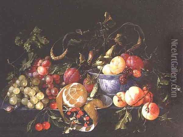 A Still Life of Fruit Oil Painting - Cornelis De Heem