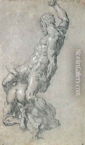 Samson Killing the Philistines Oil Painting - Jacopo Tintoretto (Robusti)