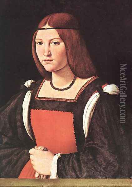 Portrait of a Young Woman Oil Painting - Giovanni Antonio Boltraffio