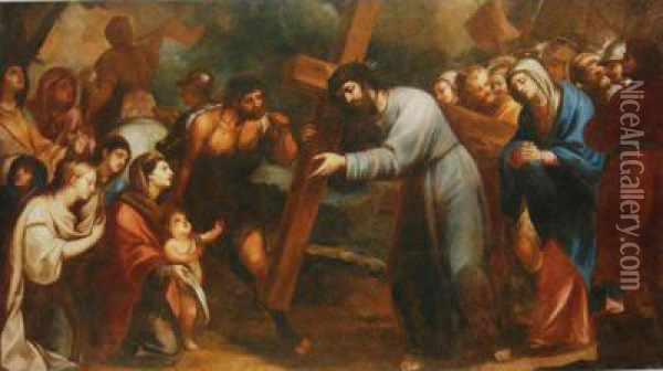 Cristo Consola Le Sante Donne Oil Painting - Frans II Francken