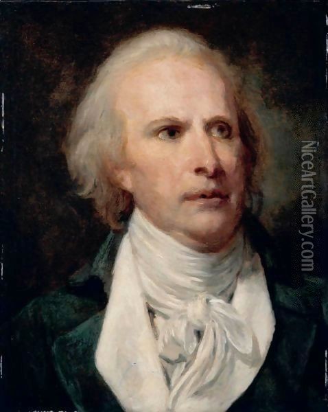 Portrait Of A Gentleman, Probably Louis Moreau De Saint-Mery (1750 - 1819) Oil Painting - Jean Baptiste Greuze