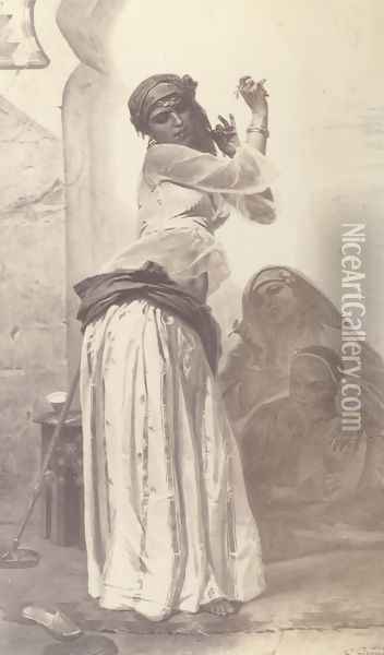 Une danseuse de Cairo (Cairene Dancer) Oil Painting - Eugene Pierre Francois Giraud