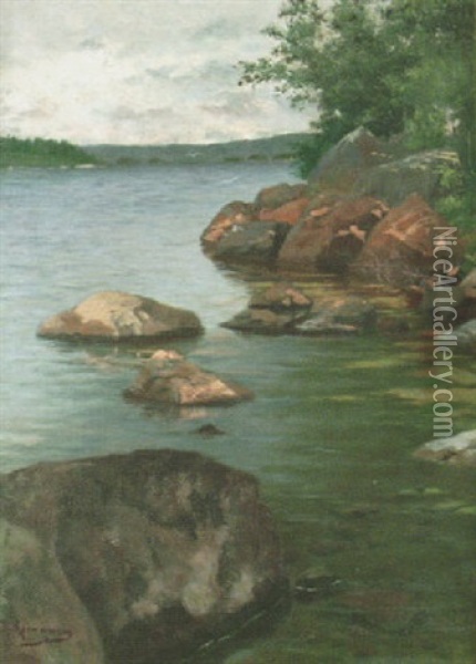 Rantakivia Oil Painting - Sigfrid August Keinanen