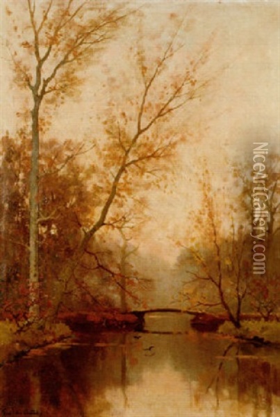 In Het Haagsche Bos Oil Painting - Fredericus Jacobus Van Rossum Du Chattel
