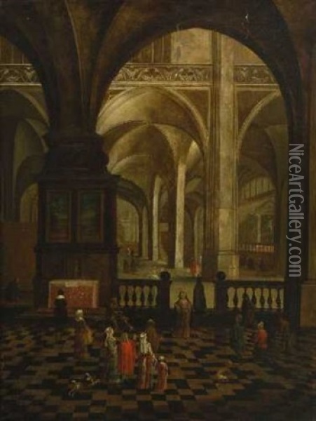 Kircheninterieur Mit Figurenstaffage Oil Painting - Peeter Neeffs the Elder