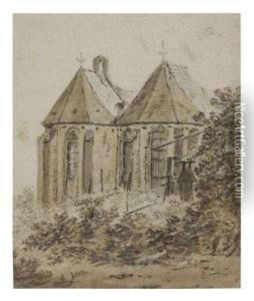 A View Of The Apse Of The Wittevrouwenklooster,utrecht Oil Painting - Cornelis Saftleven