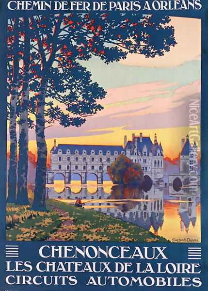 Poster advertising the Chateau de Chenonceau, c.1920 Oil Painting - Leon Constant-Duval