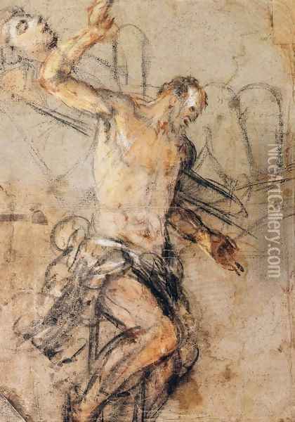The Good Thief on the Cross Oil Painting - Jacopo Bassano (Jacopo da Ponte)
