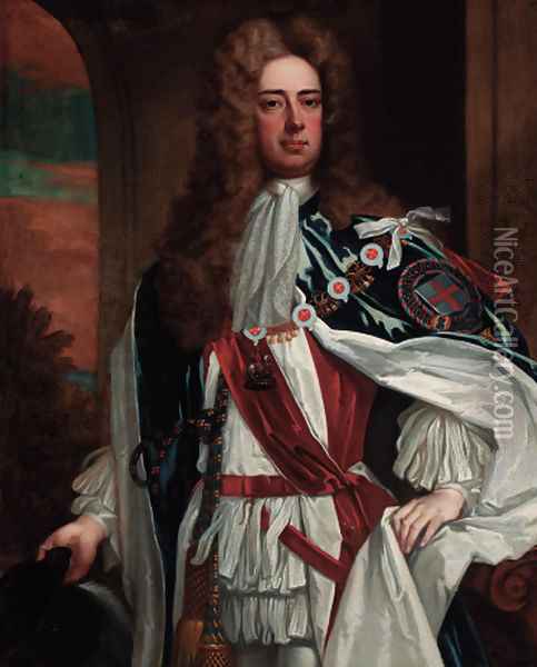 Portrait of John Churchill, 1st Duke of Marlborough (1650-1722) Oil Painting - Sir Godfrey Kneller