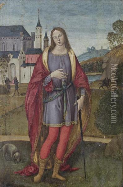 Saint Martin Of Tours Oil Painting - Gerino D'Antonio Gerini