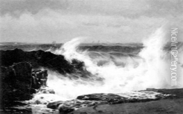 The Wave Oil Painting - Mauritz Frederick Hendrick de Haas