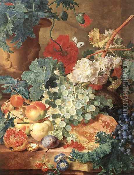 Fruit Still-Life Oil Painting - Jan Van Huysum