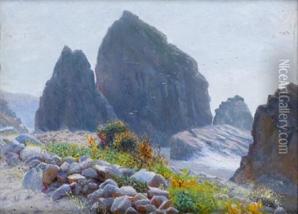 Chilean Landscape Oil Painting - Alfredo Helsby