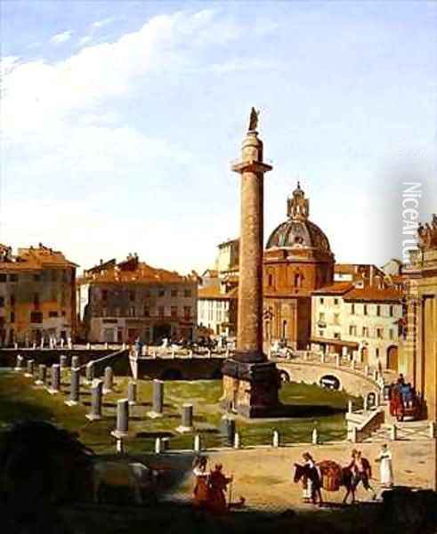 A View of Trajans Forum Rome Oil Painting - Sir Charles Lock Eastlake