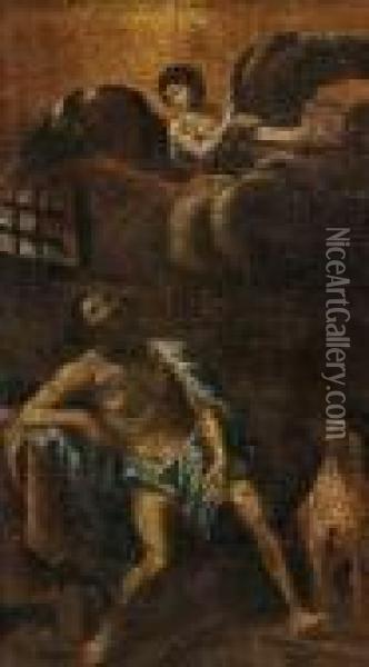 Hl. Rocchus Imgefangnis Oil Painting - Guido Reni