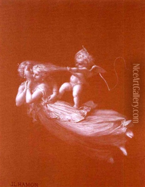 The Virgins Of Lesbos Oil Painting - Jean Louis Hamon