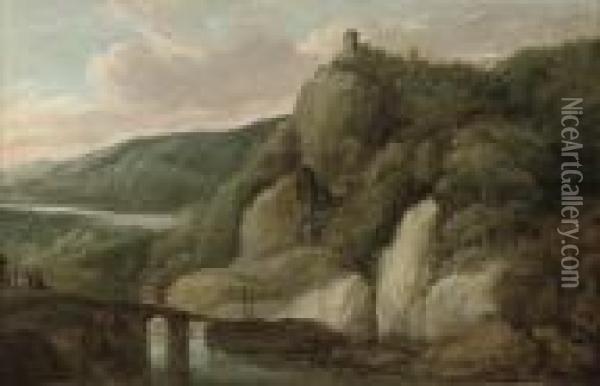 An Extensive River Landscape Oil Painting - Frans de Momper