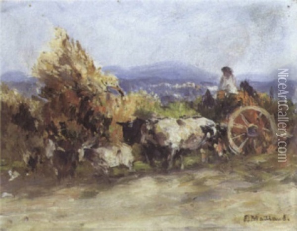 Retour Du Chariot Au Printemps Oil Painting - Fernand Maillaud