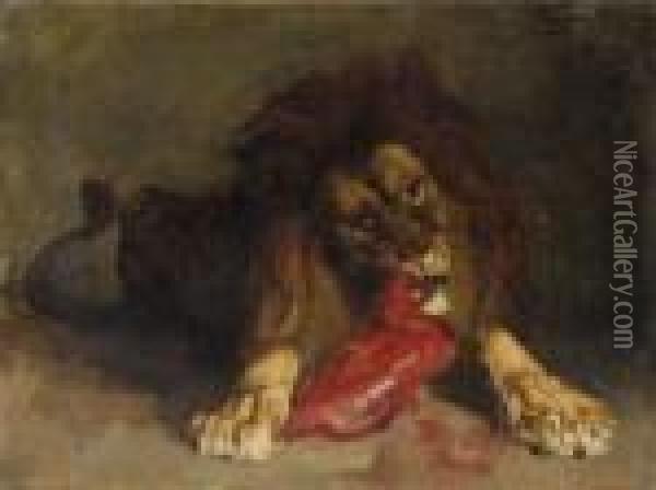 Le Repas Du Lion Oil Painting - Gustave Surand