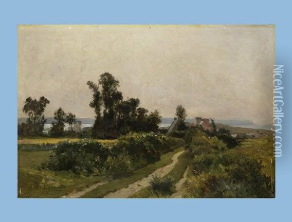 Landschaft Mit Weg Oil Painting - Louis Emile Dardoize