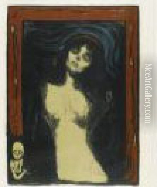 Madonna Oil Painting - Edvard Munch