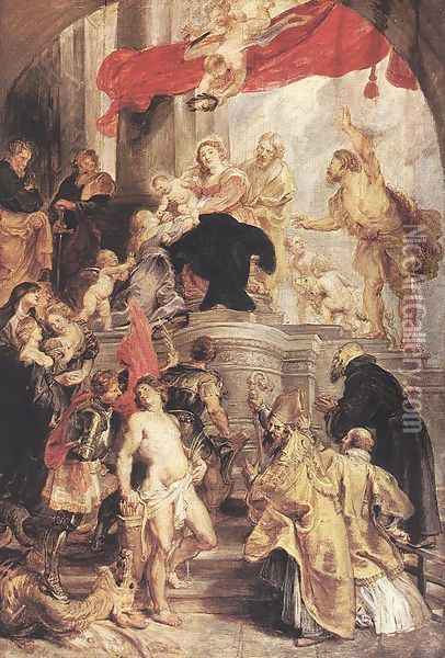 Bethrotal of St Catherine (sketch) Oil Painting - Peter Paul Rubens