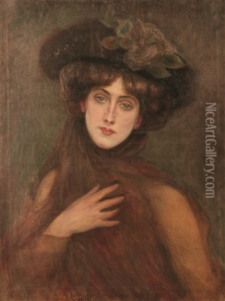 Portrait De Liane De Pougy Oil Painting - Henry Gsell