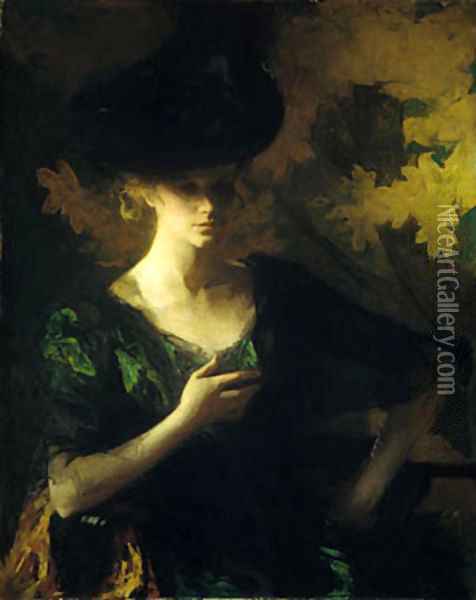 Portrait of a Lady 1901 Oil Painting - Frank Waller