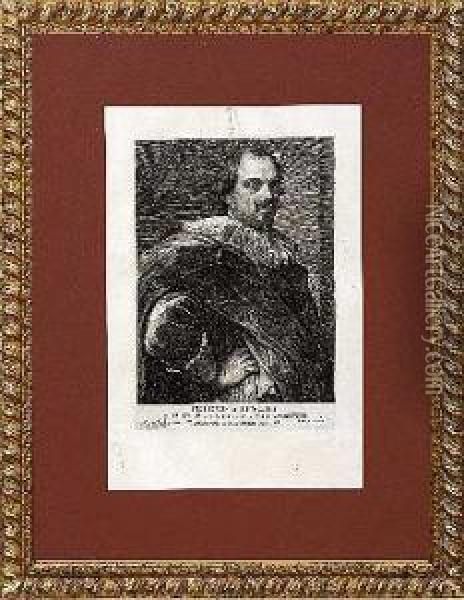 Retrato Del Pintor Amater Petrus Stevens Oil Painting - Lucasemil I Vorsterman